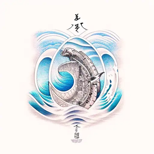 Ocean Wave With Stingray