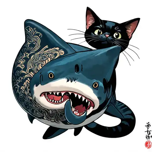 Shark And Cat As One Piece Anime