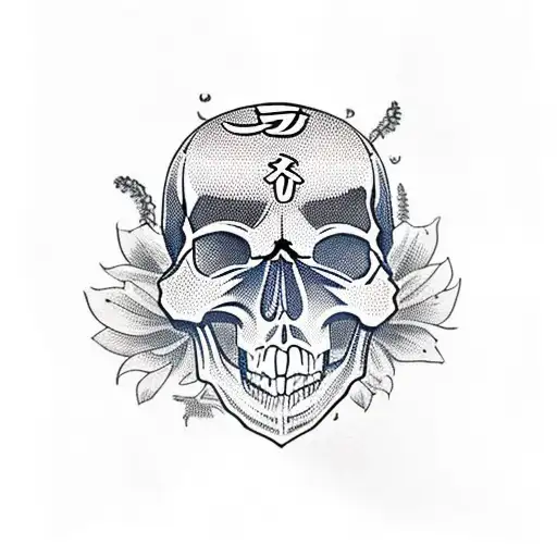 Skull With Letter E