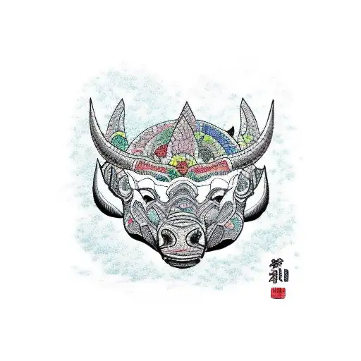 Orca And Gorilla And Rhino And Iranian Carpet