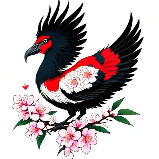 Liver Bird Japanese Cherry Blossom
