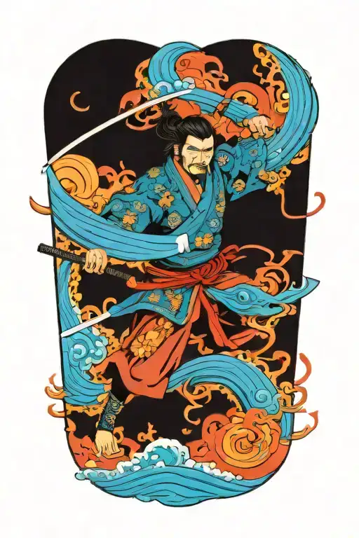 Samurai Warrior Wielding Accountant Battling