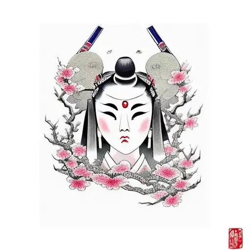 Katana Under Cherry Blossom