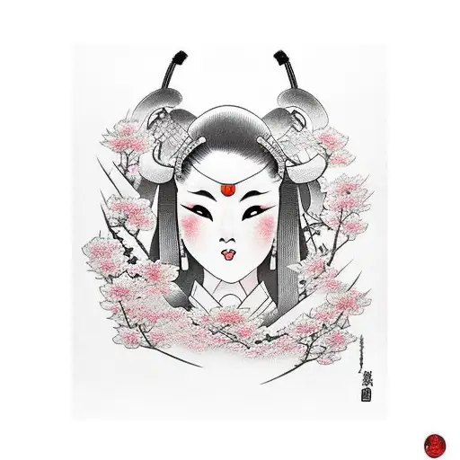 Katana Under Cherry Blossom