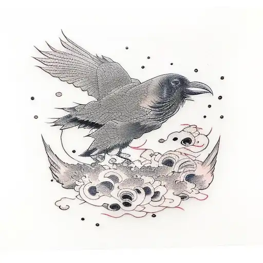 Raven Red Black Japanese