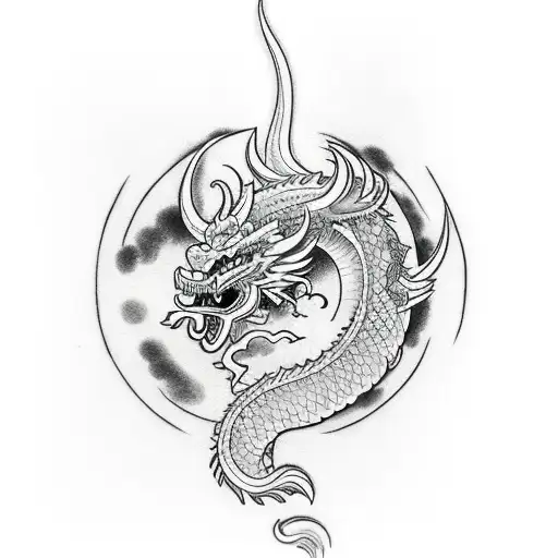 Moon Dragon White