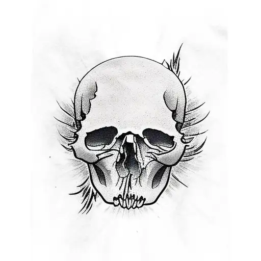 Raven Skull Rose Banner