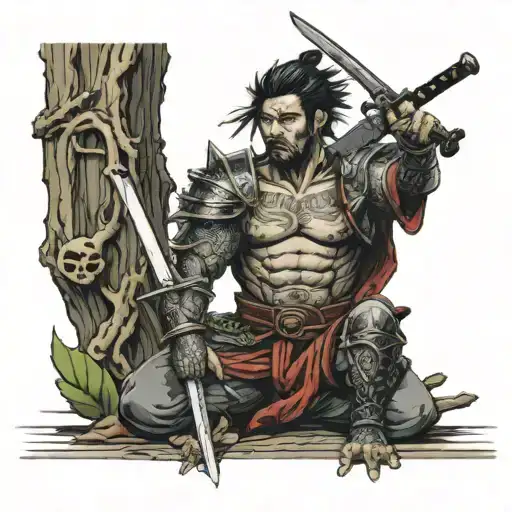 Sword Armor Warrior Human Tree