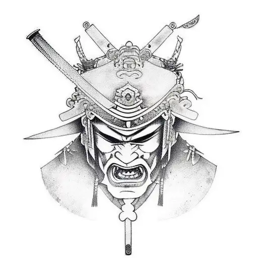 Samurai With Sword Shadow With Sharringan Eyes