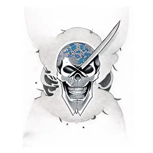 Rbwi Ninja Sword Blood Death Skull