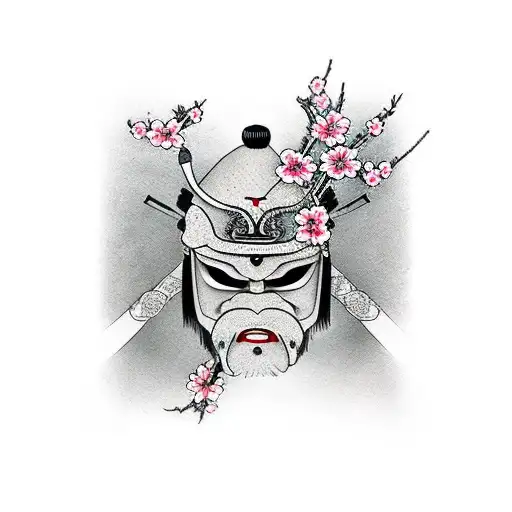 Cherry Blossom Katana Mask
