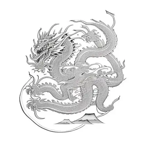 A Traditional Japanese Warrior With A Dragon Companion Representing Honor And Loyalty