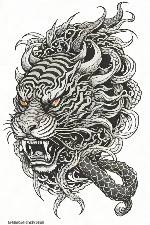 Dragon Tiger Head
