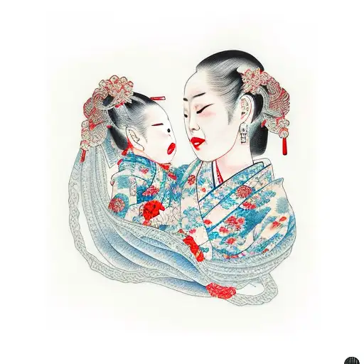 Mother And Daughter Red Thread