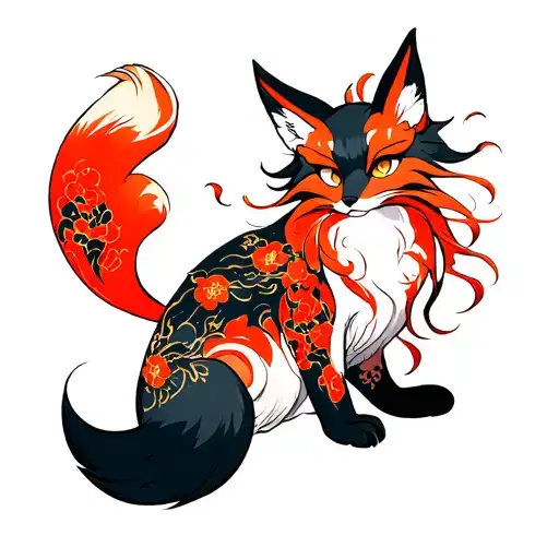 Kitsune With A Body 9 Tail Fox