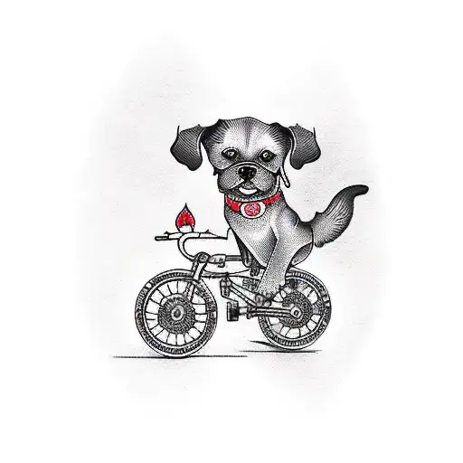 Dog On Bike