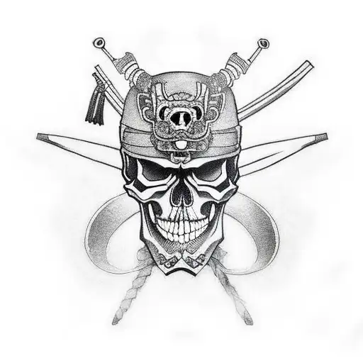Skull With Samurai