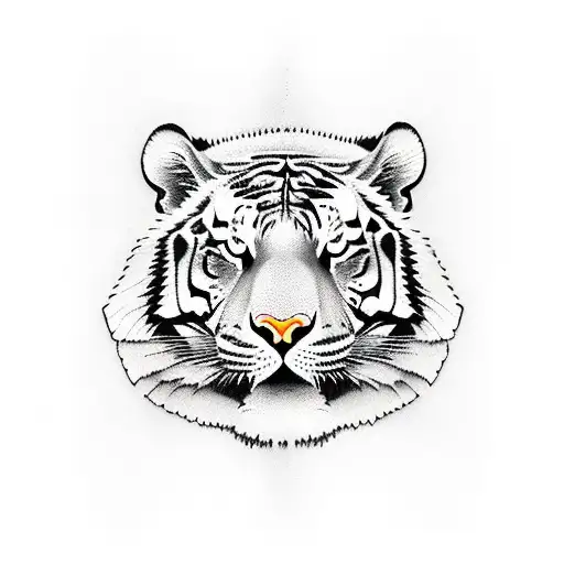 Tiger Facing To The Left