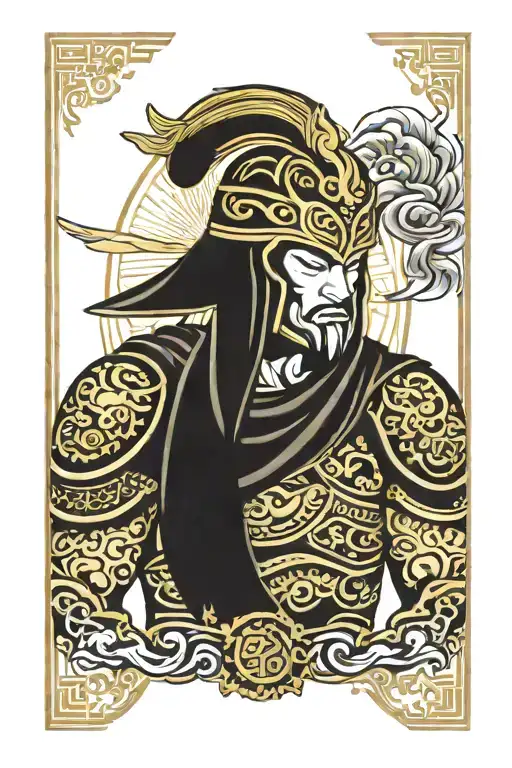 Black Color With Gold Trim Spartan