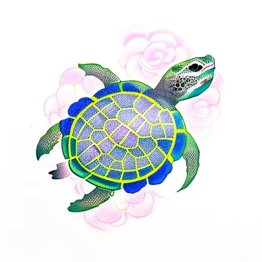 Turtle With Flower