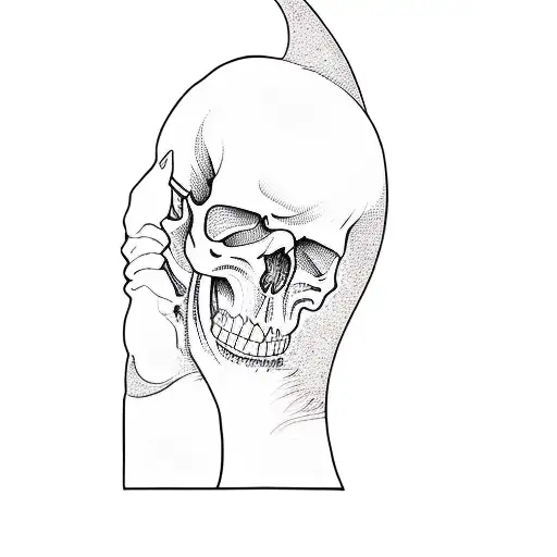 A Tattoo Of A Skull