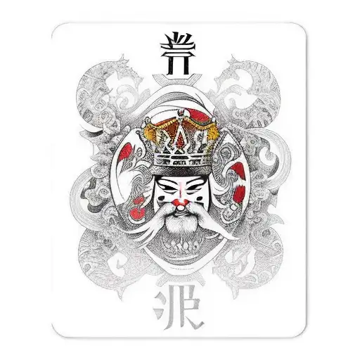 King Card Without Face