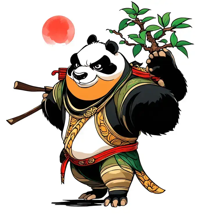 Kung Fu Panda's Master Oogway And Peach Tree