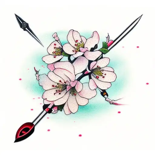 Cherry Blossom With Dagger