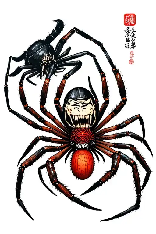 Scary Samurai Spider