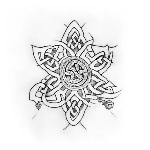 Celtic Band With Geometric