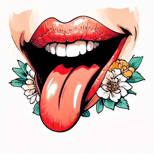 Sexy Mouth Open And Tongue