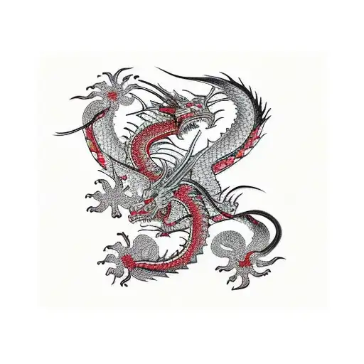 Dragon Tattoo Japanese Yakuza Style