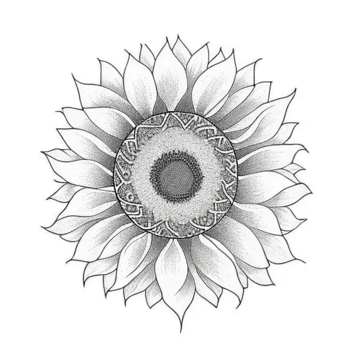 Sunflower With Leaves