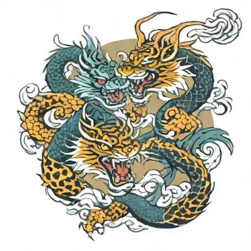 Dragon & Tiger Fighting