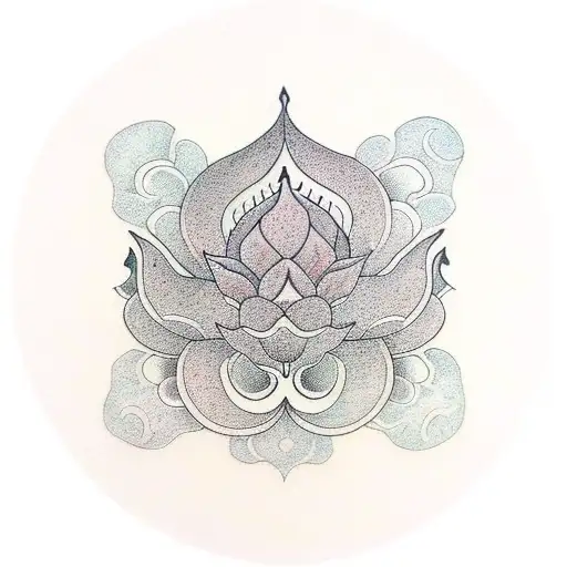 Feminine Naga Wrap Around The Thigh Water Lotus