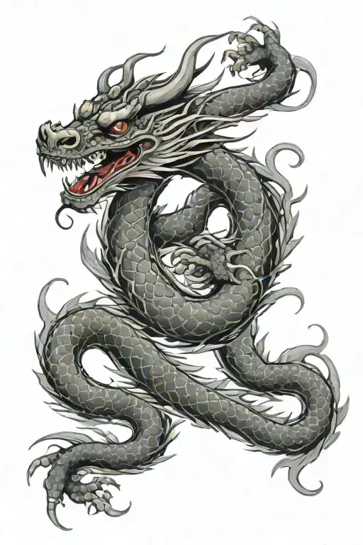 Dragon Wrapped Around The Underarm