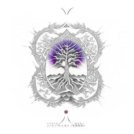 Tree Of Life Delimited By An Inverted Triangle