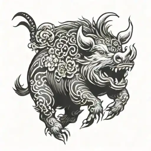 A Chinese Zodiac Boar
