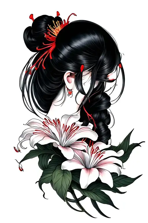 Japanese Style With Spider Lily