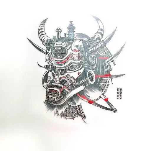Cyberpunk Samurai Demon