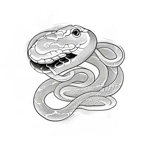 Snake With Floral Going Into Wildflowers For Arm