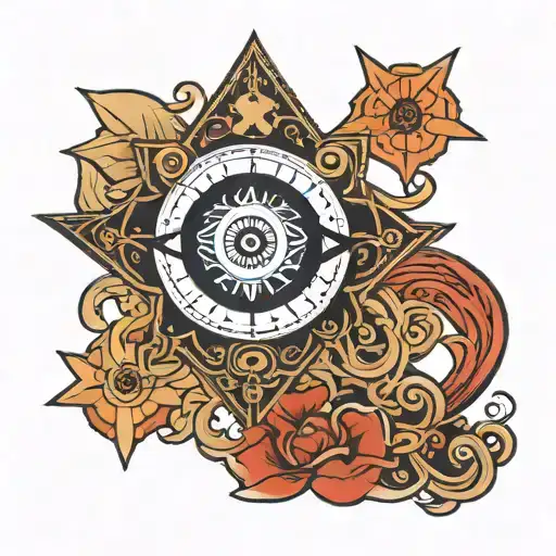 Evil Eye Compass Horizontal