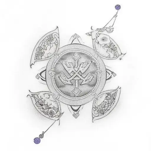 Shikon Pearl Meaning With The Family Symbol In The Middle