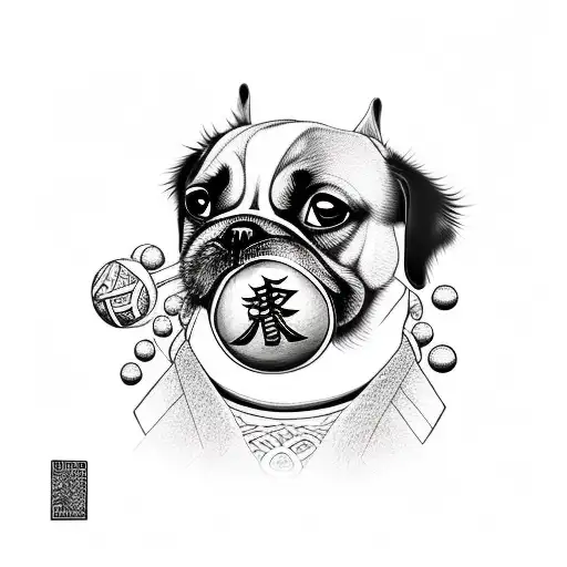 Shitzu Dog With A Ball