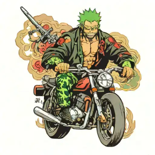 Zoro Riding A Xsr900
