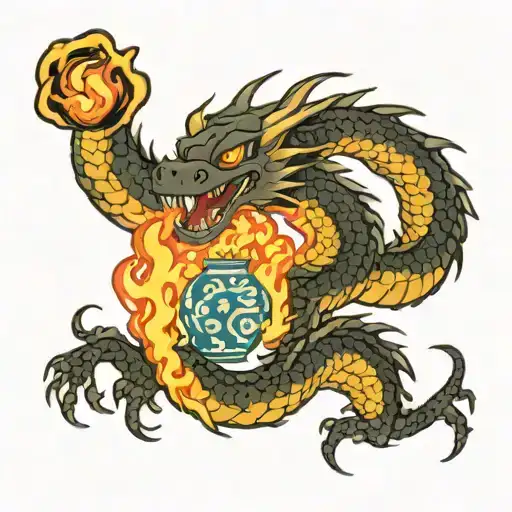 Dragon And Calcifer Spirited Away