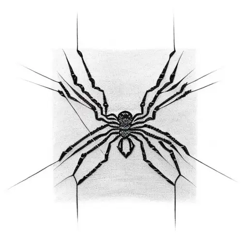 Web And Spider Separated By Thread