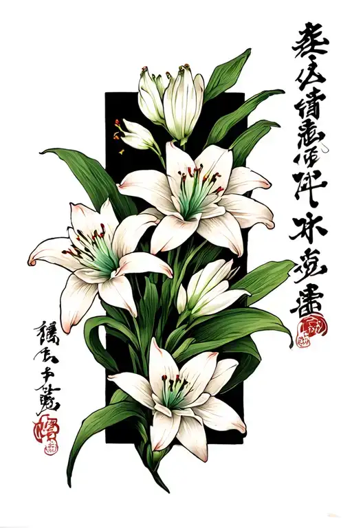 Spider Lilies Blooming Along With The Word Renewed Written In Italian