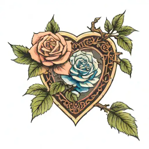 Elm Tree With Rose Behind And Travel