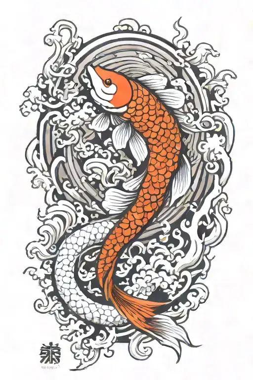 Amaterasu Flames Koi Fish And Wind